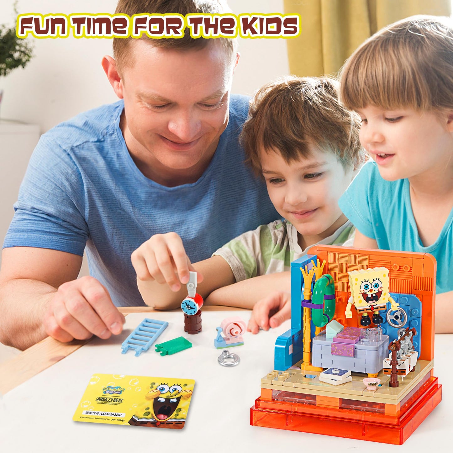 ROLOSO Toy Building Brick Blocks Toys Sets Display Box kit Action Figures Pineapple House Patrick Stone Star Home for Boys and Girls Kids Age 2-4