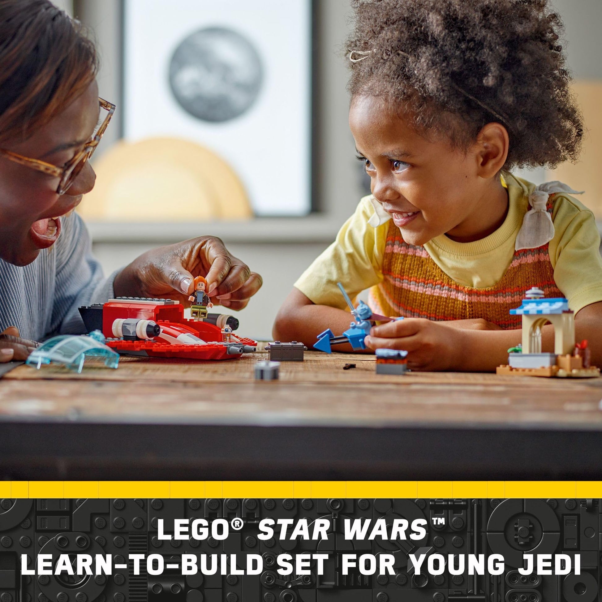 LEGO Star Wars: Young Jedi Adventures The Crimson Firehawk, Kids’ Starter Set, Buildable Toy Starship, Speeder Bike Vehicle, 3 Characters, Gift Idea