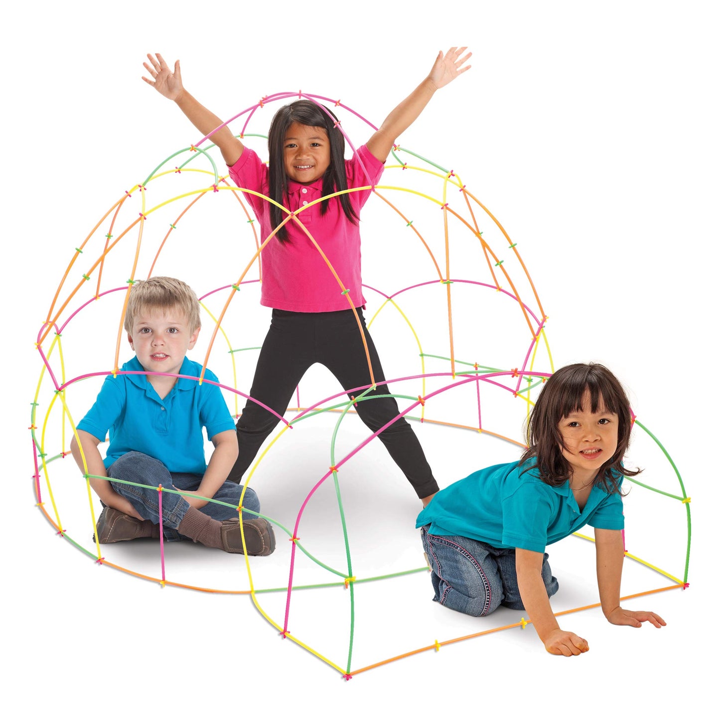 Roylco Neon Straws & Connectors Set Building Kit