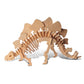 Puzzled 3D Puzzle Stegosaurus Dinosaur Wood Craft Construction Model Kit Fun & Educational DIY Wooden Dino Toy Assemble Model Unfinished Craft Hobby