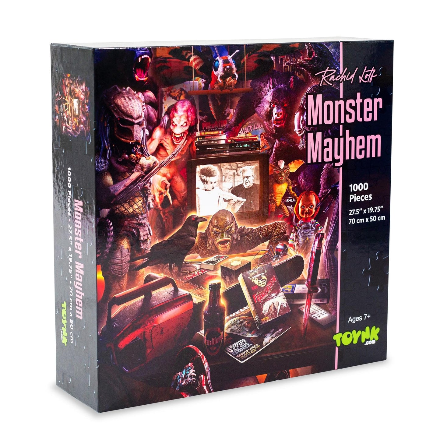 Monster Mayhem 1000-Piece Jigsaw Puzzle By Rachid Lotf | Fun Brain Teaser, Toys & Games | 28 x 20 Inches