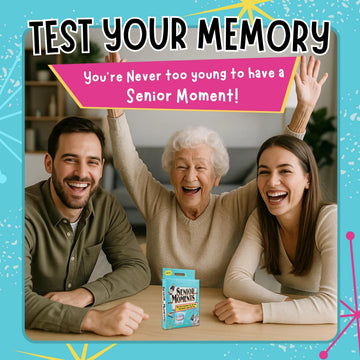 TDC Games Senior Moments Travel Edition - Memory Card Game for Adults, Pocket-Size Travel Card Game with 46 Memory Cards and Instructions, Quick Play