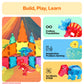 PicassoTiles Magnetic Tiles Dinosaur Egg Set 4 Dinos with 2 Hatchable Eggs Character Action Figures Accessory for Magnet Tile Building Construction