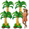 4 Pieces 52 Inches Large Inflatable Standing Palm Tree Balloons, Green Blow Up Foil Coconut Tree Balloons for Birthday Baby Shower Decorations