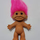 Troll Doll Pink Hair Vintage Retro