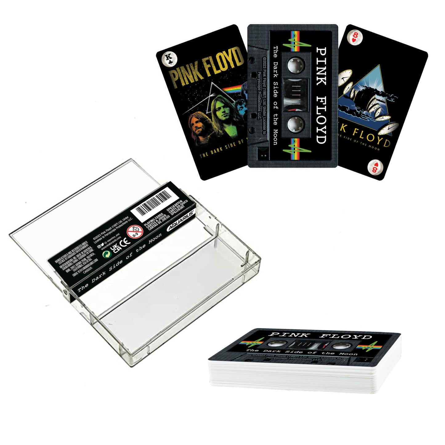 Aquarius Pink Floyd DSOM Cassette Playing Cards - for Your Favorite Card Games - Officially Licensed Merchandise & Collectibles