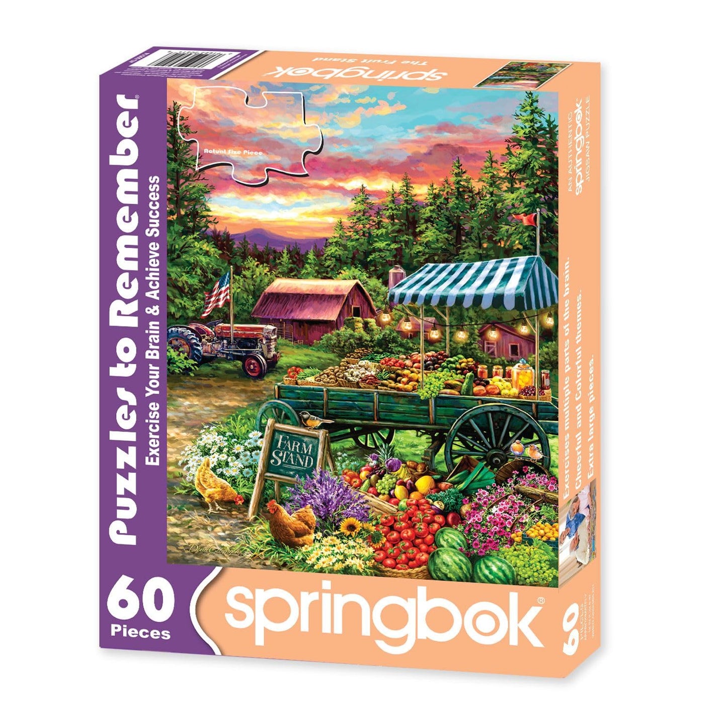 Springbok Fruit Stand 60 Piece Dementia Activity Jigsaw Puzzle for Seniors