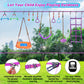 AOBOTE Ninja Warrior Obstacle Course for Kids,2x56ft Slackline with 12 Accessories,Saucer Swing with 360 Degree Rotating Wheel,Ninja Course for Kids