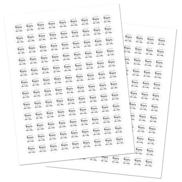 Hugs and Kisses from the new Mr. & Mrs. Mini Candy Stickers 0.75 Inch Wedding Favors Set of 216 (Black)