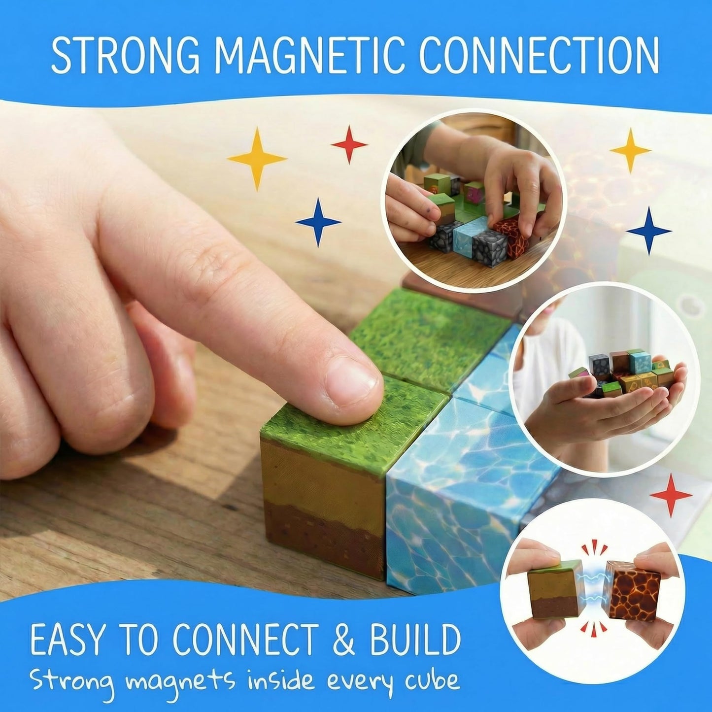 SUNNY AUNTIE 200PCS Dinosaur Magnetic Building Blocks Set - 3D STEM Construction Toy for Kids 3+, Compatible Magnetic Blocks Gift for Boys & Girls