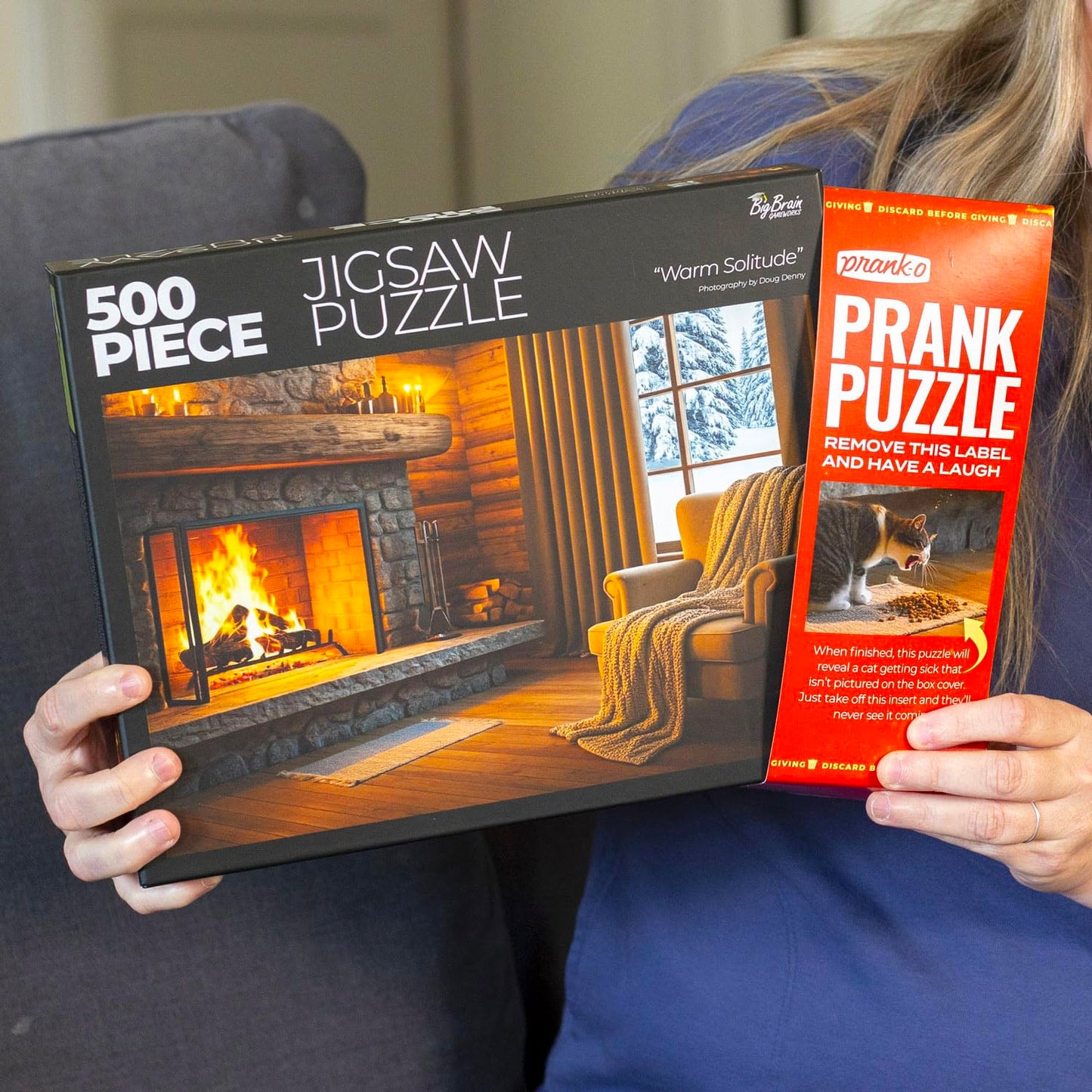 Prank-O 500-Piece Puzzle, Hilarious Comedy Puzzle, Funny Gag Gift, Family Game Night Humor by Prank-O, Gag Gift Jigsaw Puzzle (Warm Solitude)