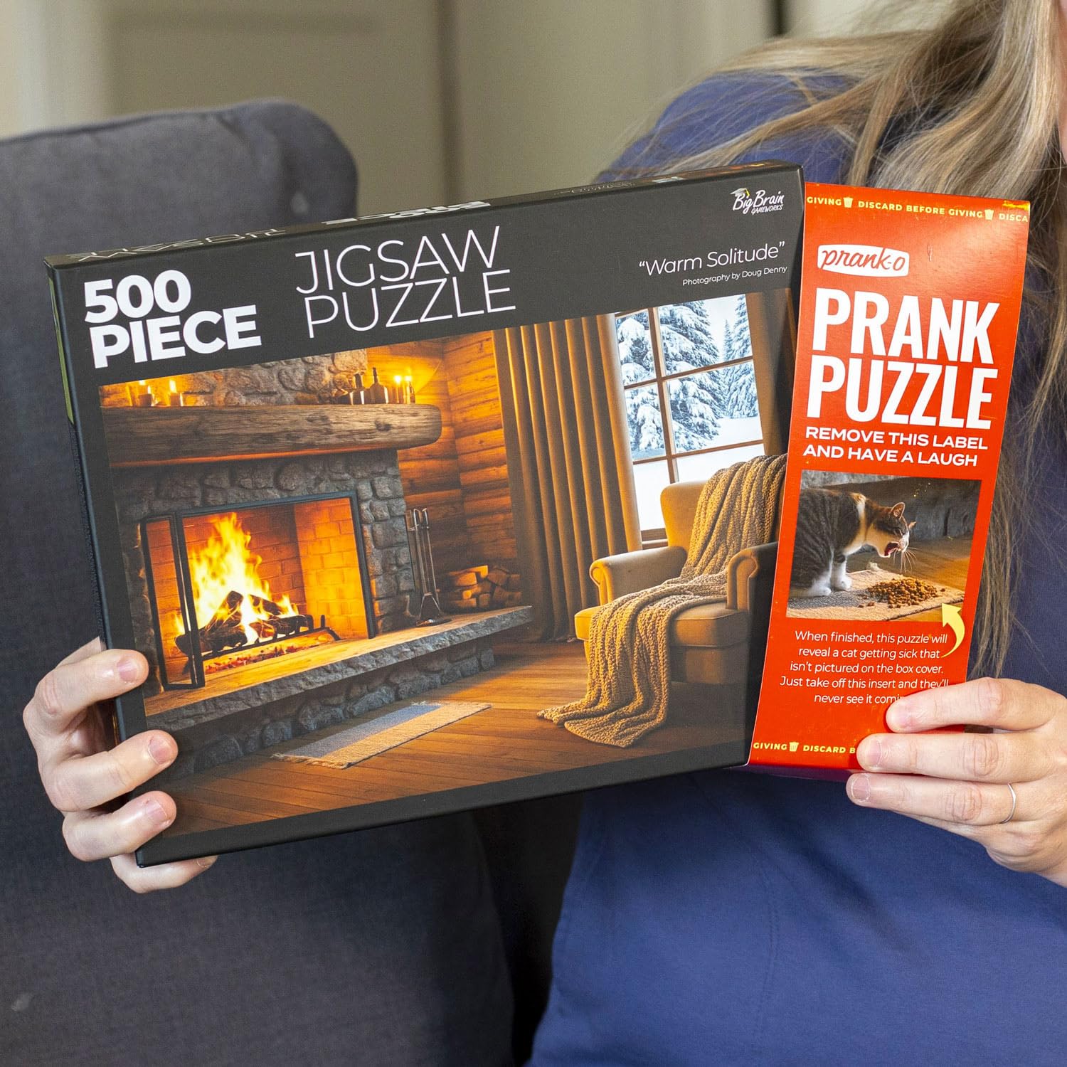 Prank-O 500-Piece Puzzle, Hilarious Comedy Puzzle, Funny Gag Gift, Family Game Night Humor by Prank-O, Gag Gift Jigsaw Puzzle (Warm Solitude)
