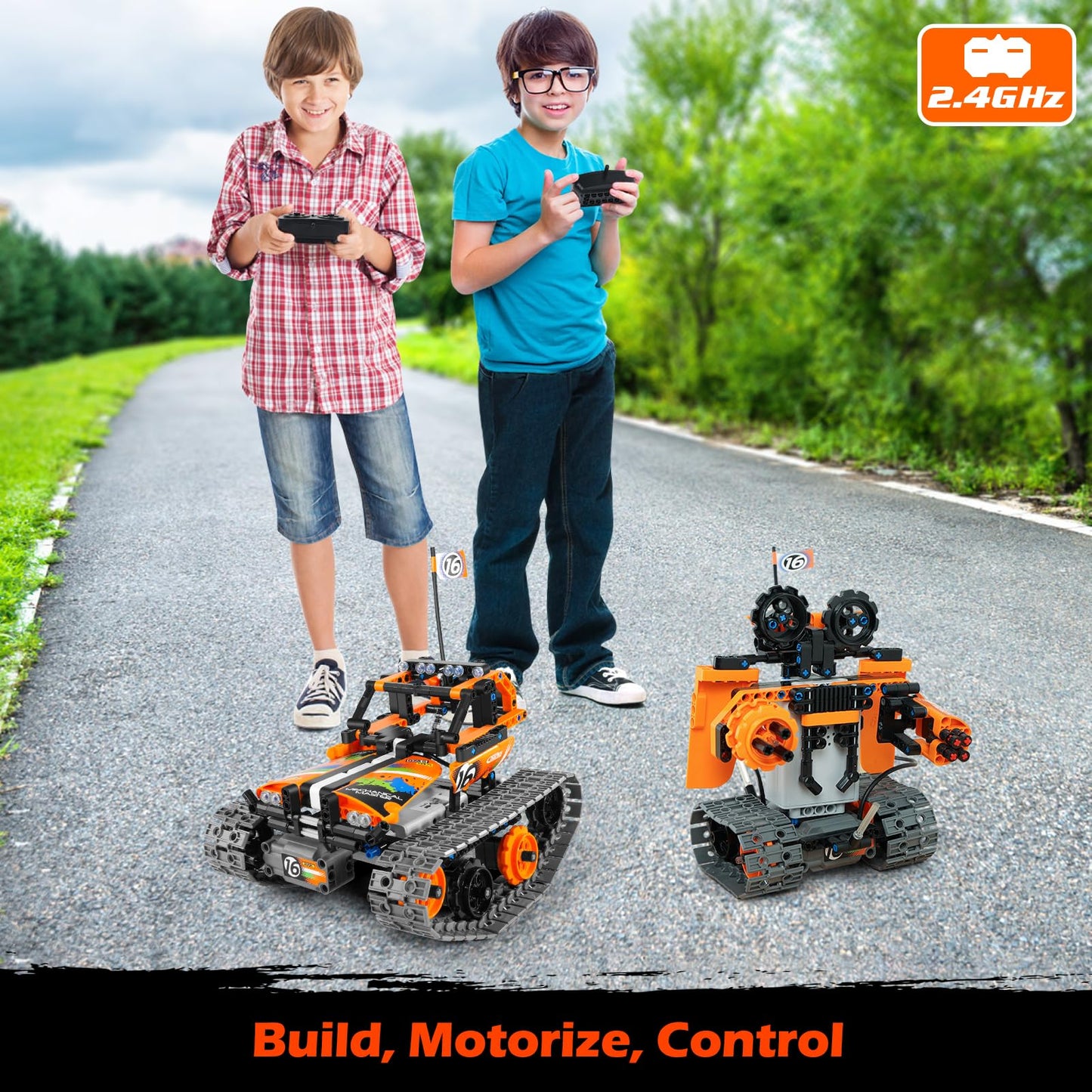 Building Toys STEM Robot Kit for Kids Ages 8-12, Remote Control Erector Sets Engineering Robotics Kits, Educational Birthday Gift for Boys & Girls 5-7