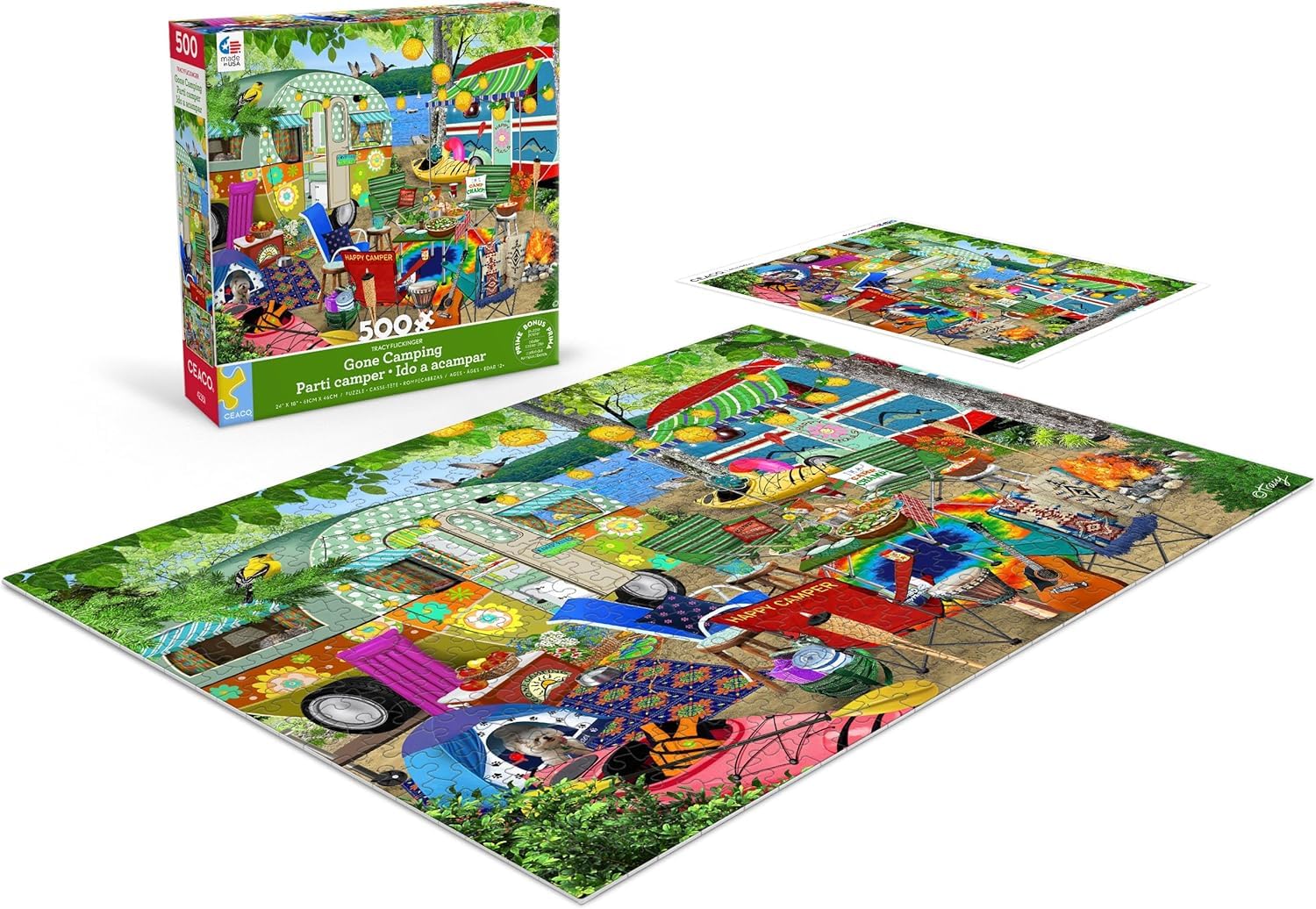 Ceaco - Gone Camping - 500 Piece Jigsaw Puzzle for Adults