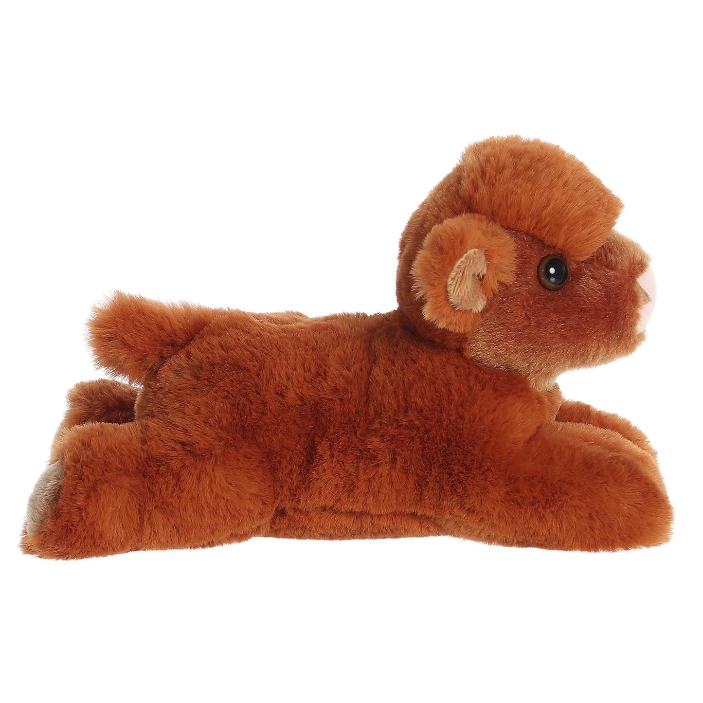 Aurora® Adorable Mini Flopsie™ Highland Cow Calf Stuffed Animal - Playful Ease - Timeless Companions - Brown 8 Inches