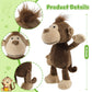 6 Pcs Safari Stuffed Animals Bulk Lion Elephant Monkey Tiger Toy Plush Zoo Animals Junble for Boy Girl Gift Animal Themed Parties Baby Shower