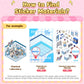 DIY 3D Sticker Scene Book 36 Pcs Sticker Scenes Miniature Room Scene Stickers Book Funny House Scene Sticker Book for Adults Kids Conduce to Relieve