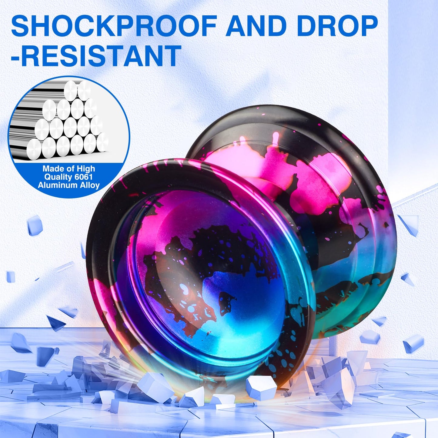 FETESNICE Responsive & Unresponsive Metal Yoyo Set for Kids Beginners