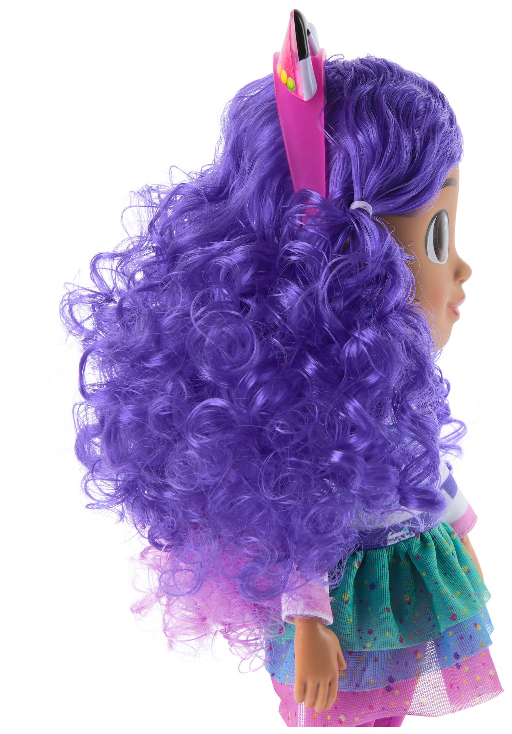Gabby's Dollhouse, Sing & Celebrate Gabby Girl Doll, 33-Centimetres Tall with Sound Effects and Reversible Cat Ears, Kids’ Toys for Girls and Boys