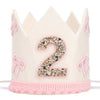 Pink Bow 2nd Crown,Bow 2nd Birthday Theme Crown,Girl Second Birthday Decor