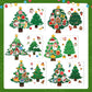 SYUCVQI Large Size Christmas Crafts Kit DIY Christmas Tree Ornament with Glue Dots and Twine Kits Xmas Hanging Ornaments for Holiday Decorations