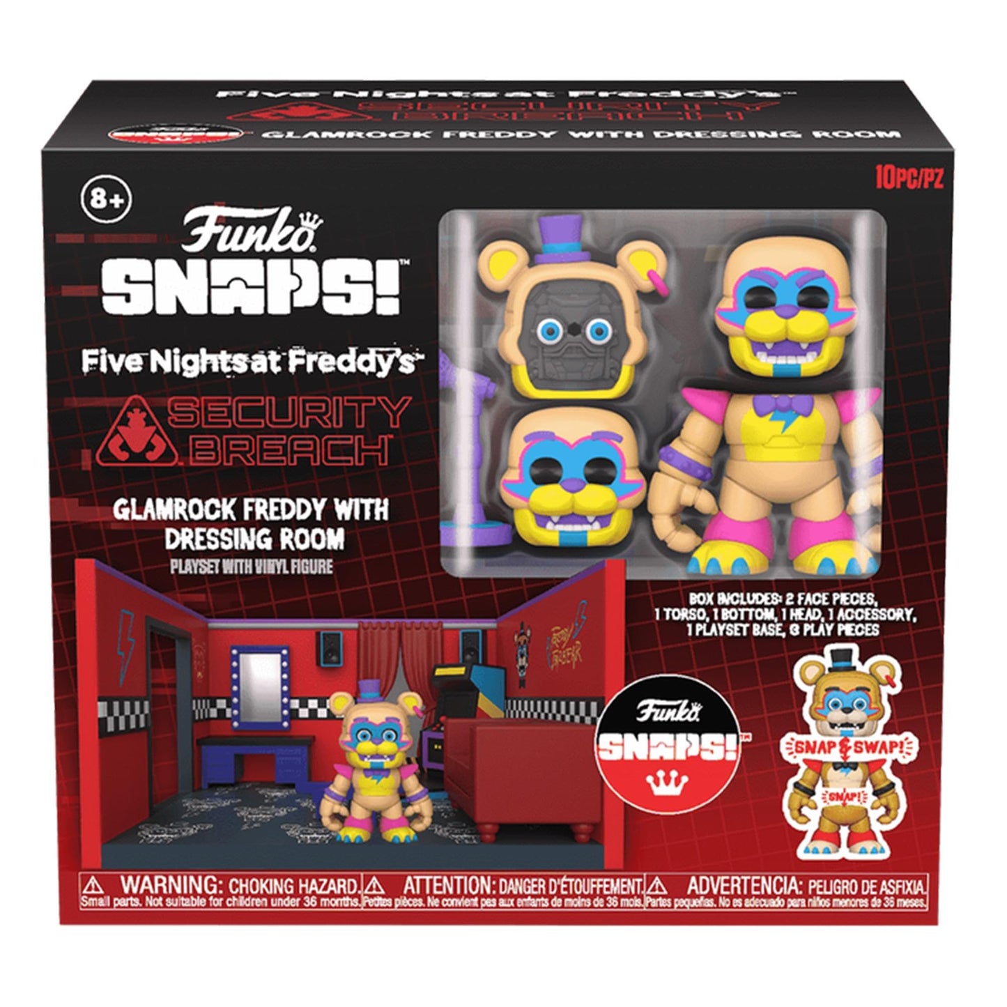 Funko Five Nights at Freddy's (FNAF) Snap: Glamrock Freddy with Dressing Room - Collectable Vinyl Figure - Gift Idea - Official Merchandise - for Kids