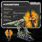 OrbBlaster Mechanical Dilophosaurus Building Set, Technic Dinosaur Model with Manual Linkage & LED Eyes, Steampunk Robot Collectible, Creative STEM