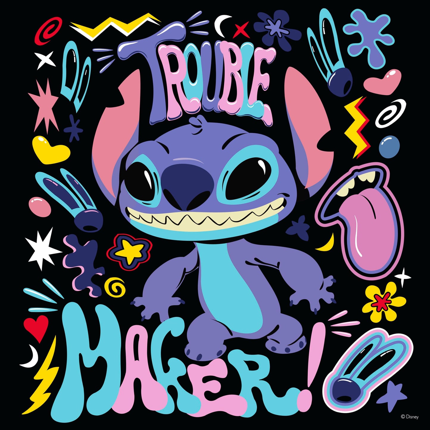 Ceaco - Disney Stitch Trouble Maker - 300 Large Piece Puzzle for Adults