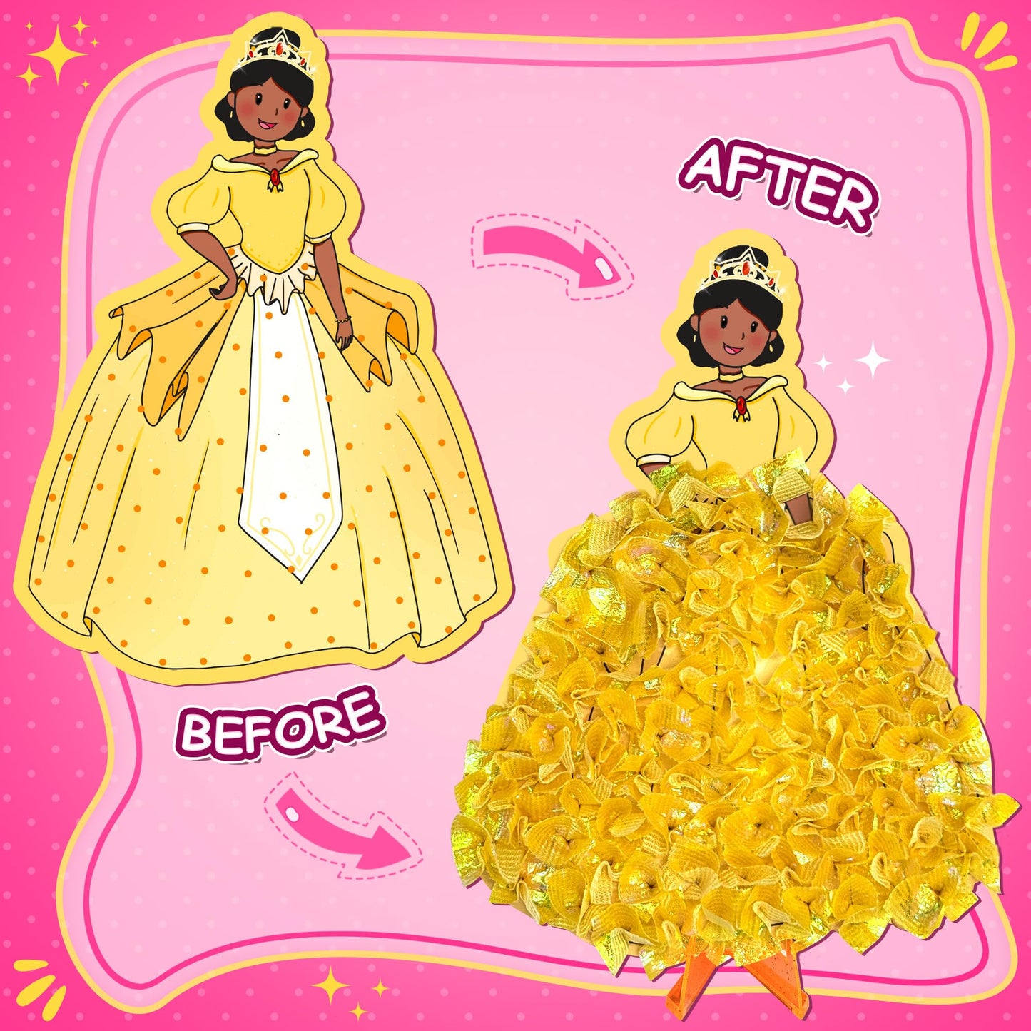 ZUNIRA Poke Art Kits Dream Princess Mess-Free DIY Crafts for Kids Ages 3+
