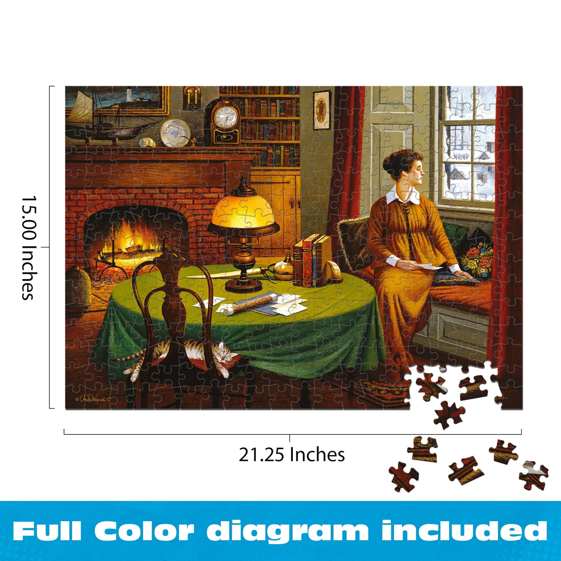 Buffalo Games - Charles Wysocki - Wistful Letter - 300 Piece Jigsaw Puzzle