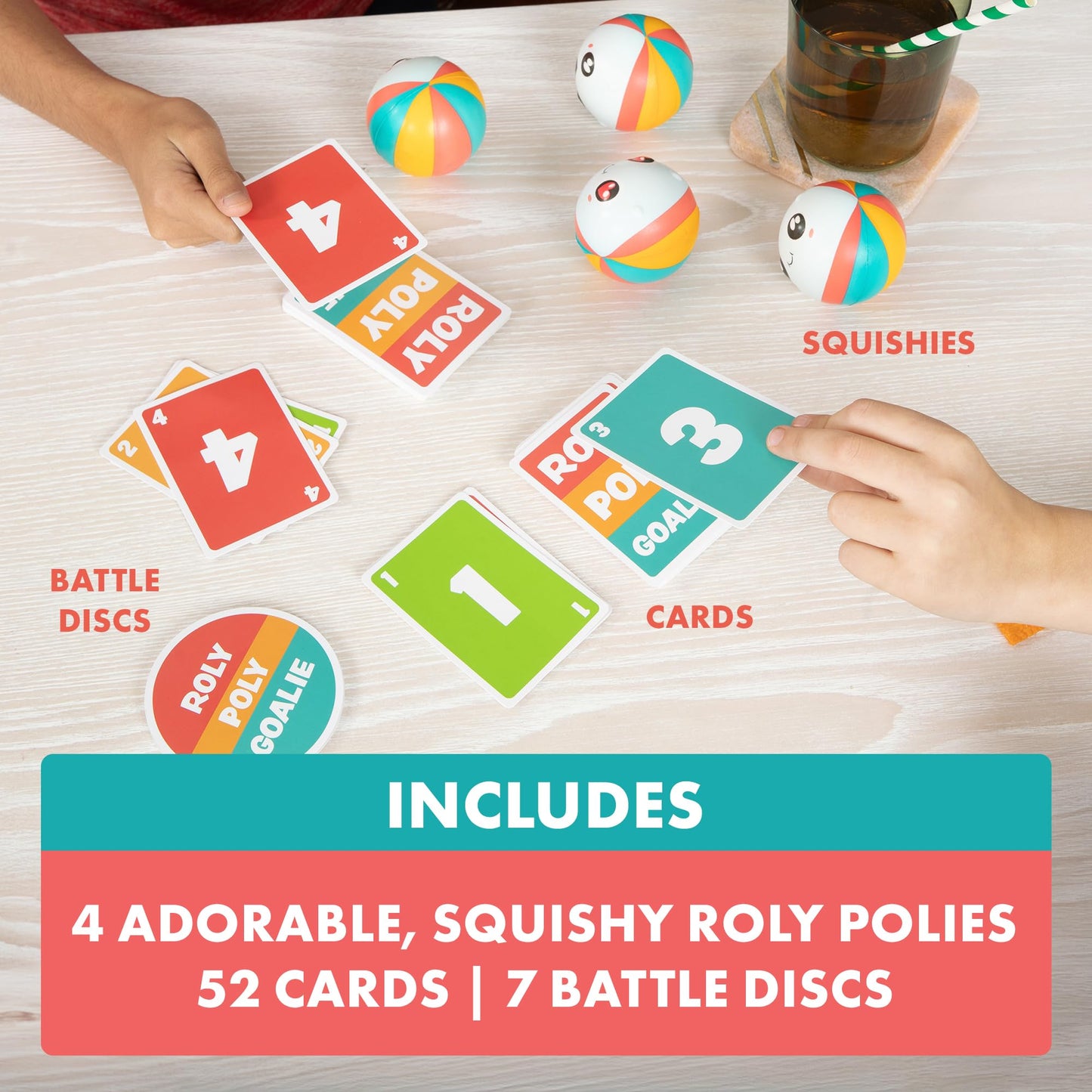 Exploding Kittens Roly Poly Goalie 2-6 Players- Ages 4+-10 Minutes to Play-Card Game for Kids-Active Play Game- Perfect Family Card Game for Game