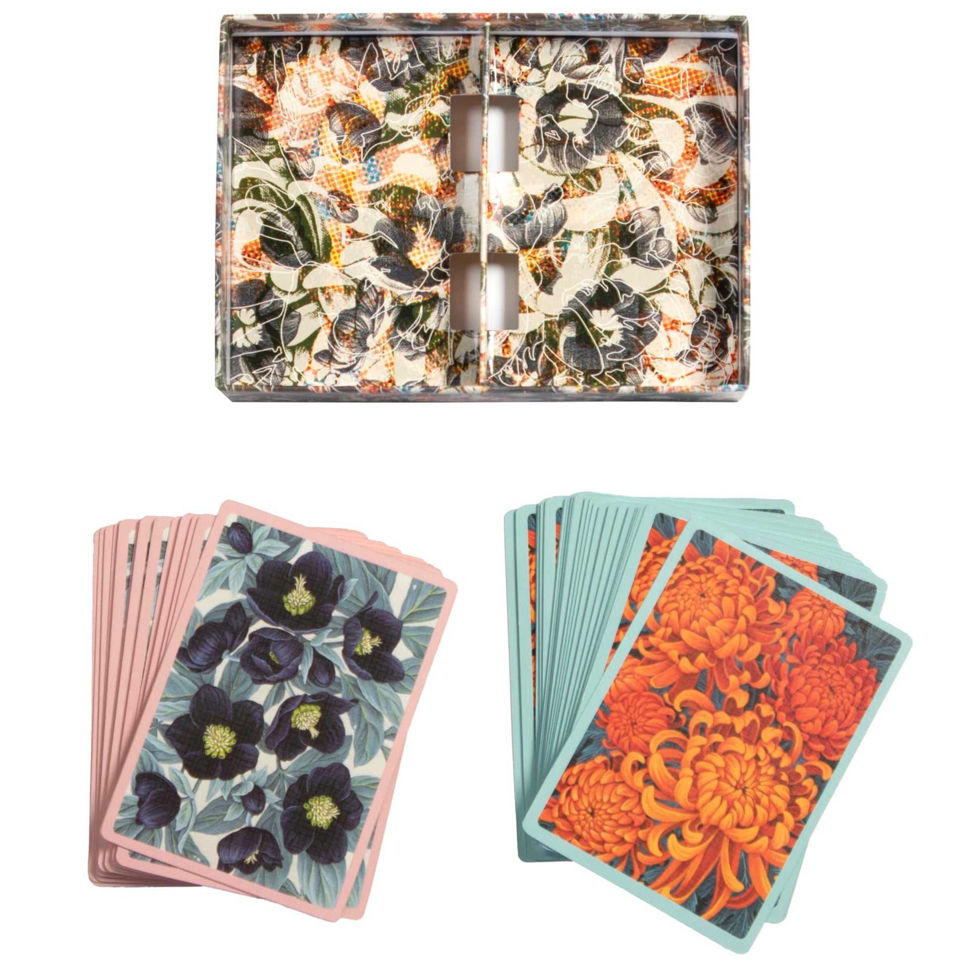 eeBoo Piece & Love: Autumn Abundance - Adult Playing Cards, Set of 2 Decks, Traditional Decks W/Beaufiul Artowrk & Gilded Edges, Vegetable Based Inks