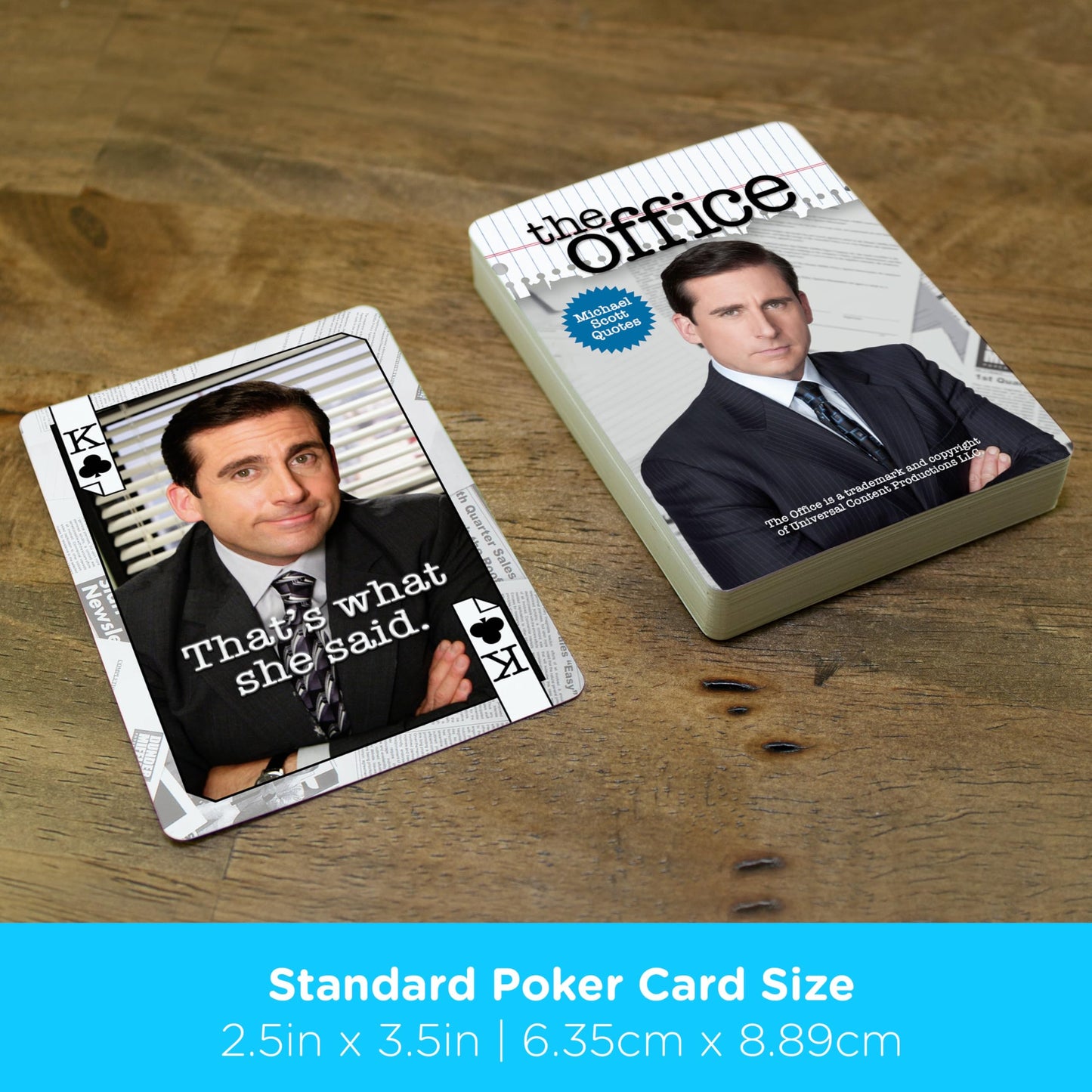 AQUARIUS The Office Michael Quotes Playing Cards - Michael Themed Deck of Cards for Your Favorite Card Games - Officially Licensed The Office