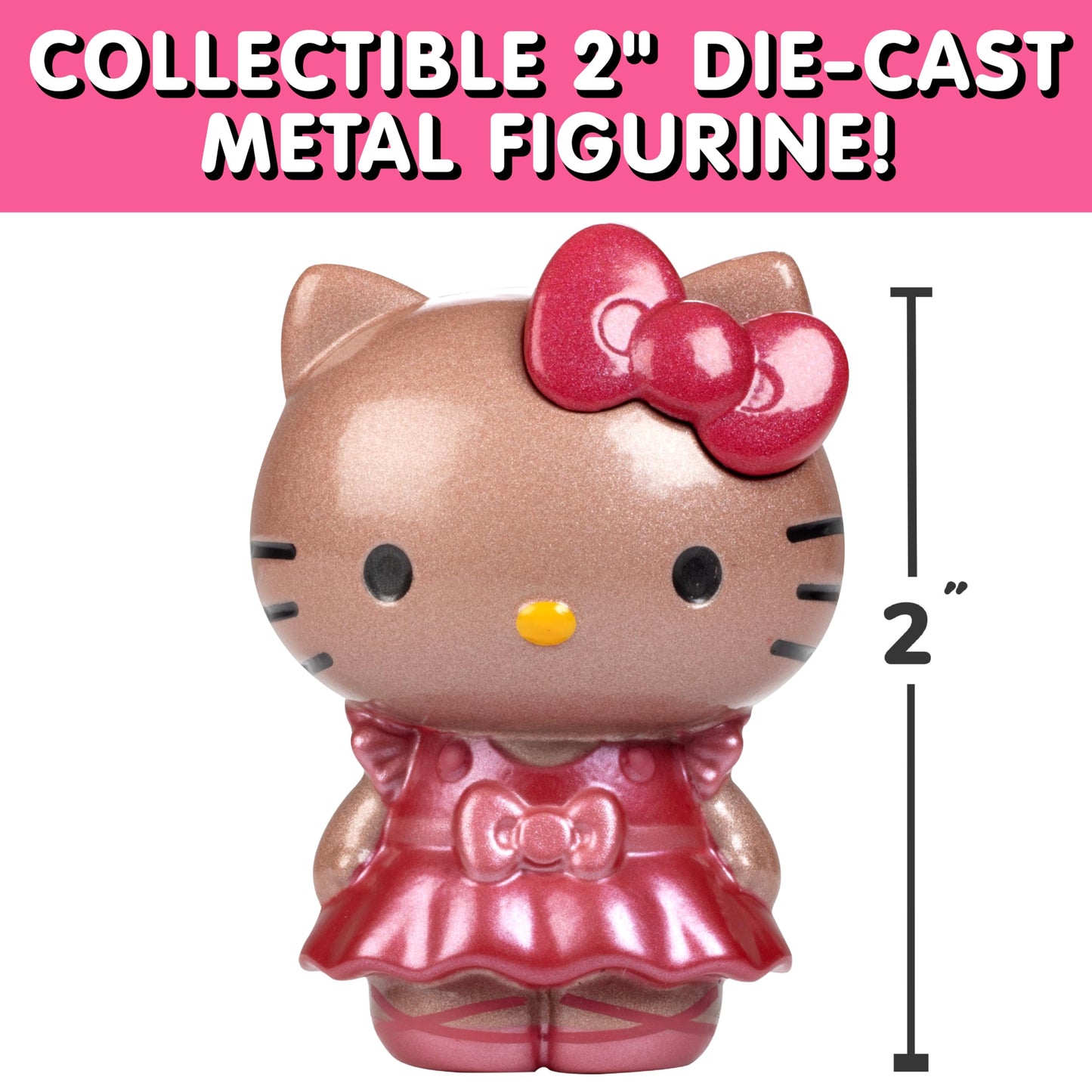 Hello Kitty and Friends Official 2-Inch Figure 2-Pack - Hello Kitty & Kuromi Mini Figurines, Series 1 - Authentic Sanrio Collectible Toys for Kids