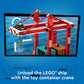 LEGO City Seaside Harbor with Cargo Ship Toy, Model Container Crane and Boat with 8 Minifigures Included, Building Set for Boys and Girls Ages 8 and