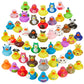 Playbees Assortment Rubber Duck Toy Duckies for Kids - 25 Pack - Sensory Play, Stress Relief, Stocking Stuffers, Bath Birthday Gifts Baby Showers