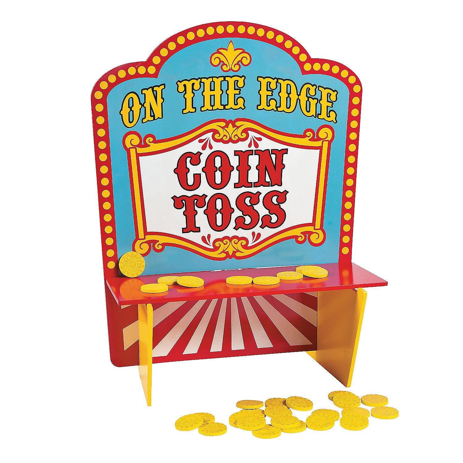 Fun Express - On The Edge Carnival Coin Drop Game - 20 Inches Tall - (Includes 30 Coins)