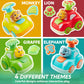 JOYIN Animal Toy Cars, Toddler Toys for Boys Girls, 4 Pack Press and Go Cars Including Elephant, Monkey, Giraffe and Lion, Wind Up Toddler Gift