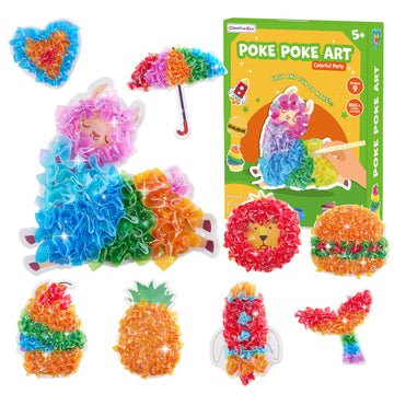 creative kimi 9 PCS Poke Poke Art - Magical Princesses,Foil Art, Mess-Free Fun for Kids, DIY Wood Craft Kits, Creative Activity, Gifts for Girls