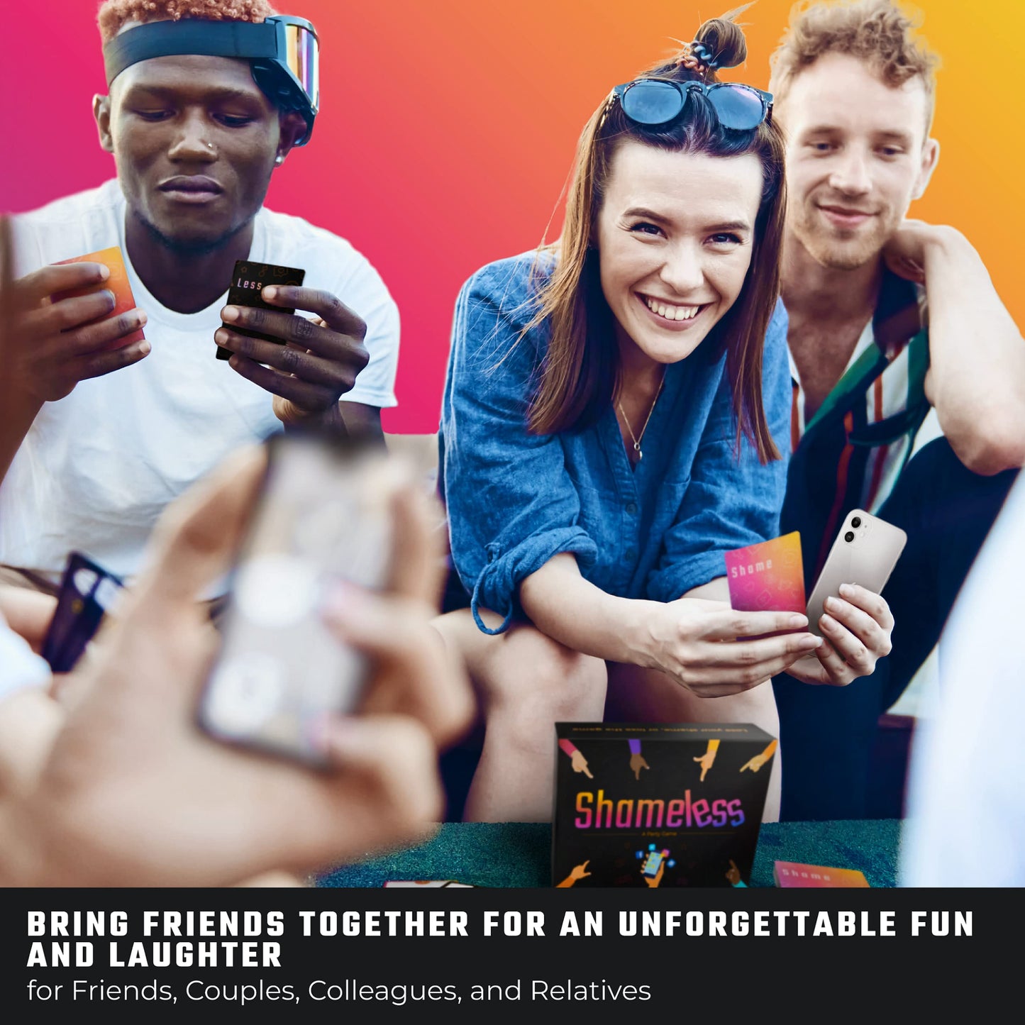 Shameless Party Card Game - Fun Social Dares for Adults & Teens - Perfect for Birthday, Bachelorette & Family Parties