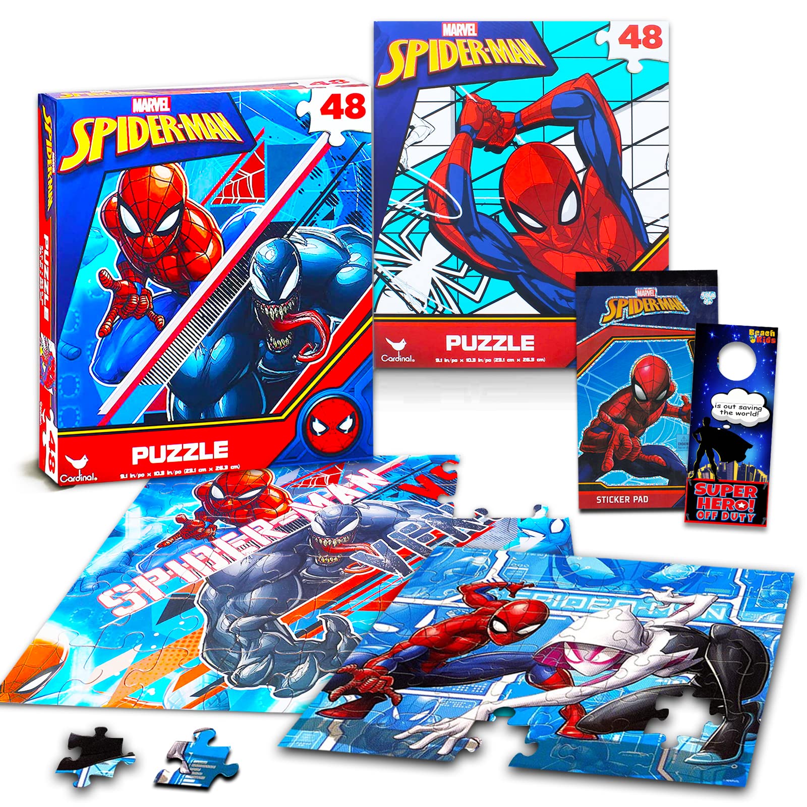 Spiderman Jigsaw Puzzles for Kids, Ages 3-5 - 2 Pack Bundle