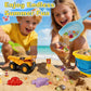 UBeesize 37 PCS Beach Toys, 3-in-1 Construction & Treasure Hunt Sand Toys