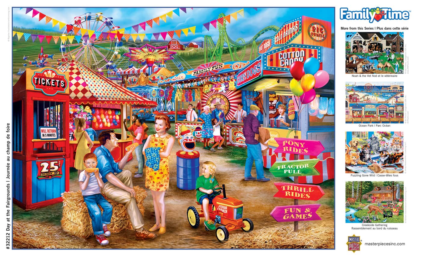 MasterPieces Youths 400 Piece Jigsaw Puzzle for Adults Family or Kids - Day At the Fairgrounds - 18 x24