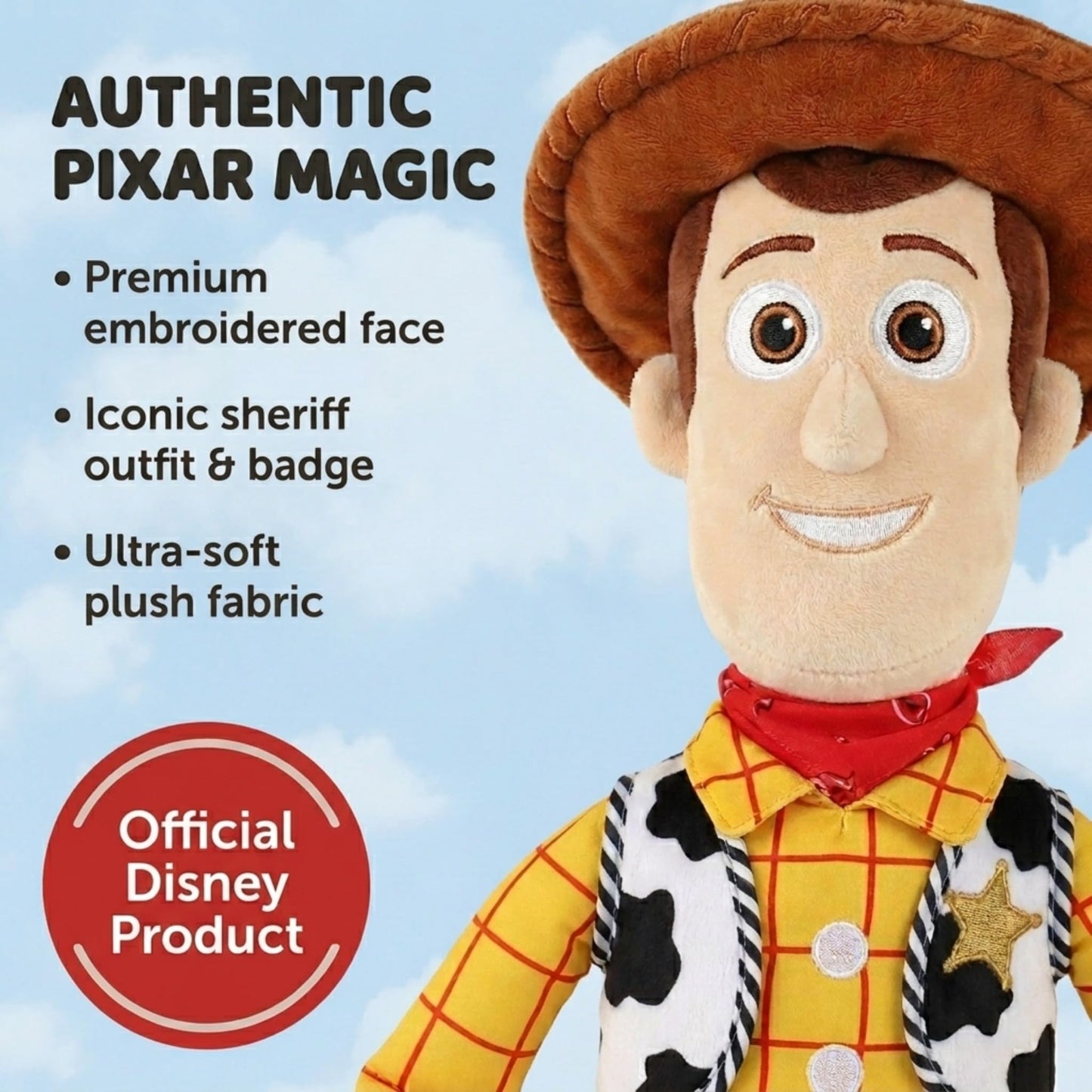 Jay Franco Kids Toy Story Plush Pillow Buddy - Large Ultra-Soft Stuffed Plushie & Cozy Pillow, Official Licensed Product, 24 Inches, Multi - Toy Story