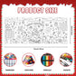 Giant Merry Christmas Coloring Poster - Large Christmas Tree Coloring Tablecloth, DIY Xmas Table Cloth Jumbo Banner Paper Craft for Gifts Activities