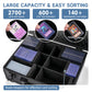 Trading Card Storage Box for 3" X 4" 35pt Toploaders 600+, Sturdy Secure Large Capacity Hard Case with 6 Foam Stoppers, Fits Toploader Magnetic