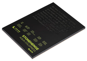 Stonehenge Aqua Black Medium Weight Pad, 140lb, Coldpress, 9 x 12 Inches, 15 Sheets for Wet and Dry Media