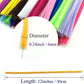 HoneyToys 720Pcs 24 Colors Creative Pipe Cleaners Chenille Stem 100Pcs Wiggle Eyes 69Pcs Pompoms 100Pcs Stickers, Pipe Cleaners Pompoms for Arts
