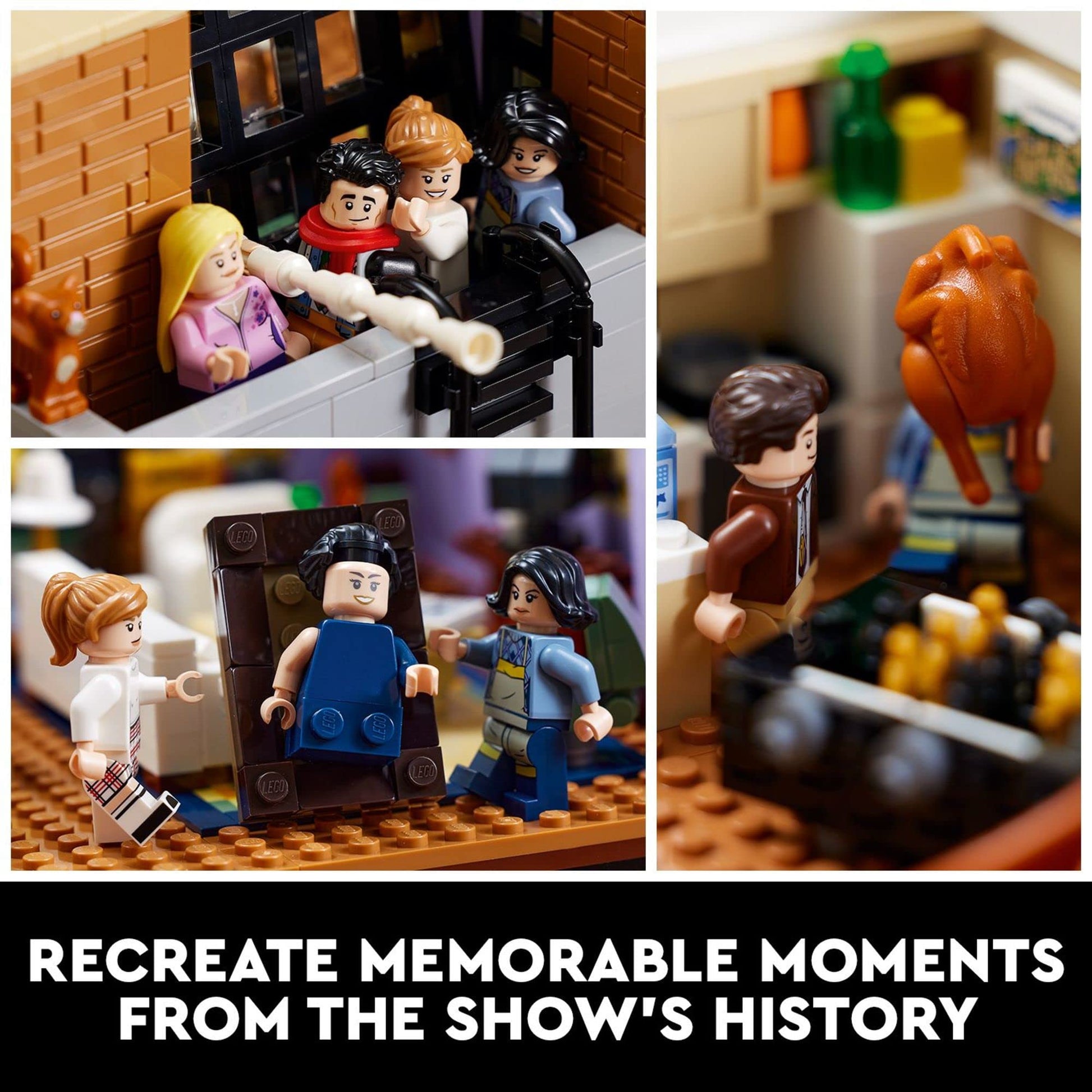 LEGO Icons The Friends Apartments 10292, Friends TV Show Gift from Iconic Series, Detailed Model of Set, Collectors Building Set with 7 Minifigures of