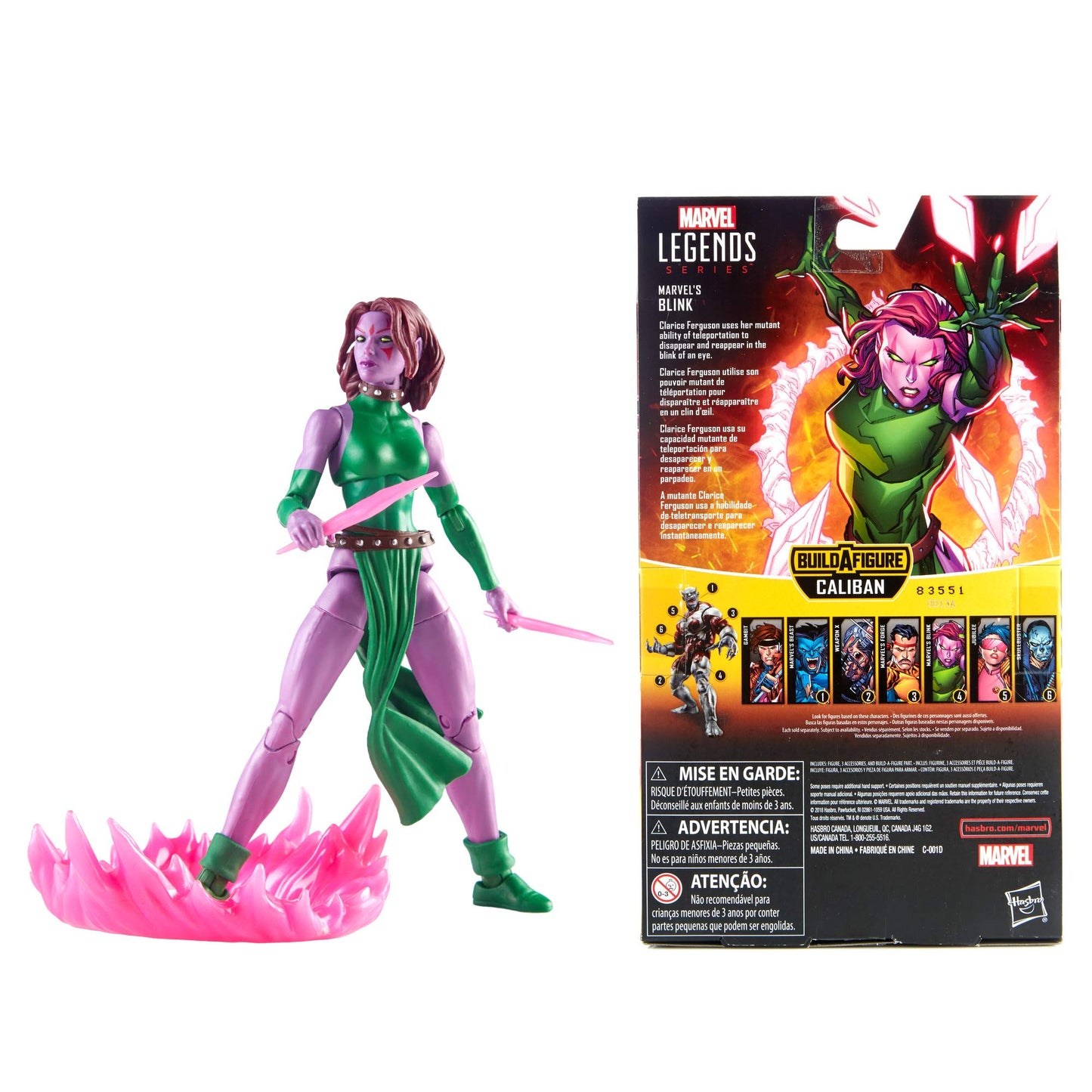 Marvel Hasbro Legends Series 6" Collectible Action Figure Blink Toy (X-Men Collection) for Ages 4 and up- with Caliban Build-A-Figure Part